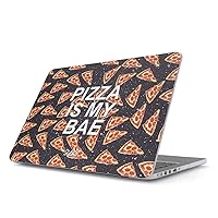 Hard Case Cover Compatible with MacBook Pro 15 Inch Case Release 2016-2018, Model: A1990 / A1707 with Touch Bar Pizza is Me Bae Babe Drugs Slice Pizza Print Lover Salami Pepperoni Food Quote