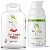 Bundle of Tart Cherry Extract and Extra Strength Joint Discomfort Relief Cream