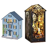 Kisoy Romantic and Cute Dollhouse Miniature DIY House Kit Creative Room Perfect DIY Gift for Friends, Lovers and Families (Molan House+Detective Famous Agency)