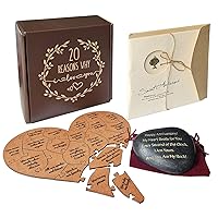 Anniversary Day Gifts for Him or Her You are My Rock Engraved Rock Unique Gift & 20 Reasons Why I Love You Wooden Puzzle
