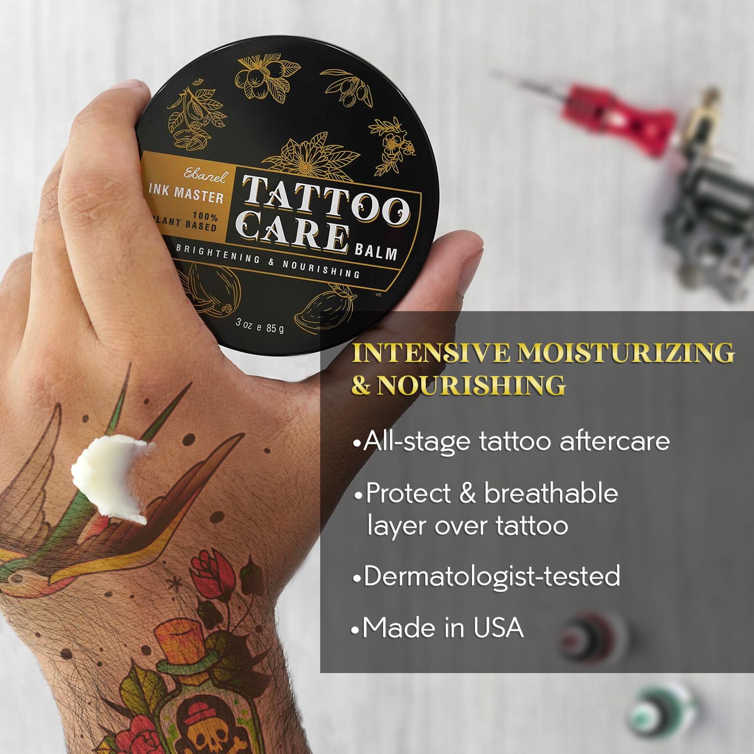 Ebanel Bundle of 40% Urea Cream and Tattoo Aftercare Healing Balm