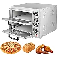 3000W Pizza Electric Oven, Double-Layer Commercial Drawer Toaster Oven, 50-350 ℃ With Timer, Suitable For Restaurants And Family Gatherings