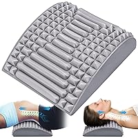 Back and Neck Stretcher Refresh Sciatica Pain Relief Pillow Back Stretcher for Lower Back Pain Relief Device (Grey)