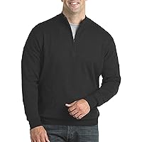 Harbor Bay by DXL Big and Tall Quarter-Zip Pullover Sweater
