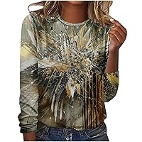 Tops for Women Summer Fall Short Sleeve Crewneck Colorblock Loose Fit Long Tie Dye Top T Shirt Blouse Women 2024