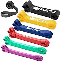 Pull Up Assistance Bands, Resistance Bands Set of 6, with Door Anchor for Men & Women, Heavy Duty Stretch Exercise Bands, Resistance Bands for Working Out, Muscle Training, Physical Therapy