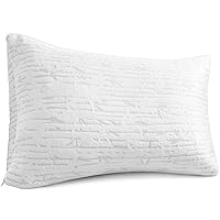 Clara Clark Shredded Memory Foam Pillow King, Pillow for Sleeping, Adjustable Memory Foam Pillow with Washable Case, Firm Memory Foam Pillow