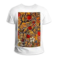 Crazy Butterflies Unisex T-Shirt Fashion Round Neck Casual Sports Top
