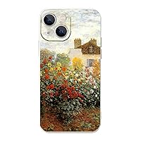 Case for iPhone 15, Classic Art Monet Painting Retro Landscape Phone Case for Women Men, Flexible TPU Slim Protective Phone Cover iPhone 15
