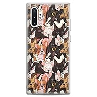 Case Compatible with Samsung S24 S23 S22 Plus S21 FE Ultra S20+ S10 Note 20 S10e S9 Clear Cute Dogs Flexible Silicone Slim fit French Bulldog Design Frenchie Puppy Lightweight Print