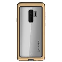 Ghostek Atomic Slim Galaxy S9 Plus Clear Case with Space Metal Bumper Super Tough Shockproof Heavy Duty Protection Wireless Charging Compatible Cover 2018 Galaxy S9 Plus (6.2 Inch) - (Gold)