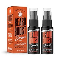 Beard Growth Serum (2-Pack) - Natural Beard Care with Biotin & Caffeine for Healthier, Thicker & Fuller-Looking Mustache - Daily Grooming Routine Nourishes & Hydrates Mens Facial Hair