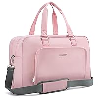 BAGSMART Weekender Bags for Women, Travel Duffle Overnight Bag Personal Item Bag with Shoe Bag for Travel Essentials (Pink, 27L)