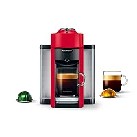 Vertuo Coffee and Espresso Machine by De'Longhi, Shiny Red