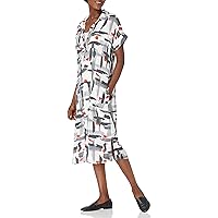 Women's Sustainable Short Sleeve Henley Midi Dress