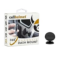 cellhelmet 360° Magnetic Dash Mount Cell Phone Holder for Car with Metal Plate | Super Strong Magnet | Universal for All Smart Phones