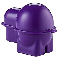 Hutzler Egg To-Go Container with Salt Shaker, Purple