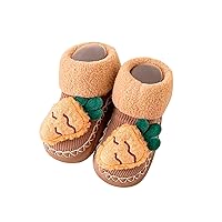 Girl Size 10 Dress Shoes Autumn and Winter Comfortable Baby Toddler Shoes Cute Cartoon Pattern Rabbit Bear Carrot Children Cotton Warm Breathable Floor 5 Year Old Girl Shoes