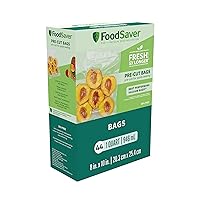 FoodSaver Precut Vacuum Sealer Bags for Airtight Food Storage and Sous Vide Cooking, BPA-Free, 1 Quart, 44 Count