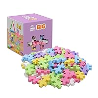 PLUS PLUS Big - Open Play Set - 100 Piece - Pastel Color Mix, Construction Building Stem/Steam Toy, Interlocking Large Puzzle Blocks for Toddlers and Preschool
