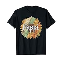 Retro Style Summer Sunflower Graphic for Pappi Father's Day T-Shirt