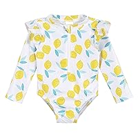 Baby-Girls Toddler Long Sleeve One Piece Rashguard Swimsuit