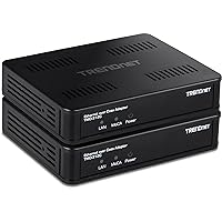 TRENDnet Ethernet Over Coax MoCa 2.5 Adapter (2-Pack), TMO-312C2K, Backward Compatible with MoCA 2.0/1.1/1.0, RJ-45 Gigabit LAN Port, Supports Net Throughput up to 1Gbps, Support up to 16 Nodes, Black