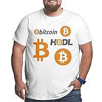 Bitcoin Logo HODL BTC Crypto Cryptocurrency Big Size Men's T-Shirt Men Soft Shirts T-Shirt Short Sleeve Tops