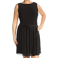 American Living Womens Pleated A-Line Fit & Flare Dress