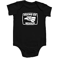Hecho en Mexico Classic Logo Baby One Piece Creeper Bodysuit BLACK w/WHITE logo