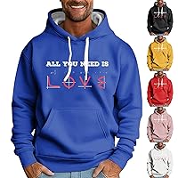 Men's Quarter Zip Hoodie Loose Printed Hooded Sweatshirt Casual Fashion Sports Sweatshirt Mens, M-6XL