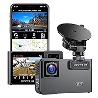 Kingslim D1 Pro 2K Dash Cam Front and Inside with Wi-Fi GPS - 2K/1080P Dual Dash Camera for Cars, Car Dash Cam with Super Night Vision and 340° Wide Angle, 24H Parking Monitor, 128G Supported