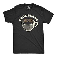Crazy Dog Men's T Shirts Cool Beans Coffee Caffeine Lover Graphic Novelty Tee