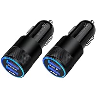 Fast USB Car Charger, [2Pack] 5.4A/30W 2Ports Quick Charge 3.0 Car Charger Adapter Rapid Charging Phone Car Plug Compatible Samsung S23 S22 S21 S20 S10, Tablet, iPhone 14 13 12 11 Xr X Xs 8 7 Plus