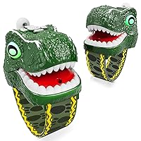 Dinosaur Walkie Talkies for Kids 2 Pack Camping Gear T-Rex Outdoor Toys for Boys Age 3-12 Year Old 3 Channel Long Range Birthday Gifts Yard Outdoor Games