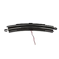 Bachmann Trains - Snap-Fit E-Z TRACK 18” RADIUS CURVED TERMINAL RERAILER w/WIRE (1/card) - STEEL ALLOY Rail With Black Roadbed - HO Scale