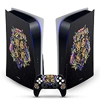 Head Case Designs Officially Licensed Harry Potter Hogwarts Crest Graphics Vinyl Faceplate Sticker Gaming Skin Decal Compatible with Sony Playstation 5 PS5 Disc Edition Console & DualSense Controller