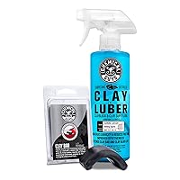 CLY_KIT_1 Heavy Duty Clay Bar and Luber Synthetic Lubricant Kit, 16 oz, 2 Items, Black