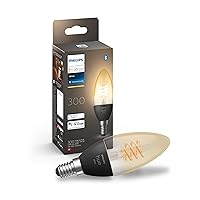 White Filament Single Smart LED Bulb [E14 Small Edison Screw]. Works with Alexa, Google Assistant and Apple Homekit