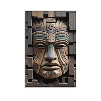 Native American Art Decoration - Aboriginal Tribal Mask Decorative Poster - Home Wall Canvas Print D Canvas Painting Posters And Prints Wall Art Pictures for Living Room Bedroom Decor 24x36inch(60x90