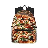 3d Pizza Pepperoni School Backpack For, Unisex Large Bookbag Schoolbag Casual Daypack For