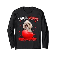 Poodle Dog I Steal Hearts Cute Valentine Day Women Men Long Sleeve T-Shirt