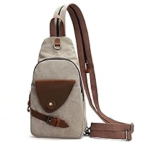 KL928 Canvas Sling Bag Crossbody Backpack Shoulder Casual Backpack for Men Women