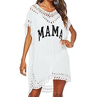 shermie Swimsuit Crochet Beach Cover Ups for Women V Neck Loose Swimwear Bathing Suit Cover Up