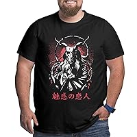 Anime The Ancient Magus' Bride Big Size Shirt Crew Neck Novelty Short Sleeve Summer Cotton Male's Large Tshirt Black