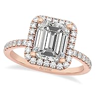 (3.32 ct) 14k Rose Gold Diamond Engagement - Size: 9.25