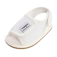Sandals for Boys Size 3 Girls Rubber Baby Soft Shoes Sole Mesh Sandals Non-Slip Flat Baby Slipper Shoes Boys