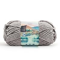 Lion Brand Yarn Hometown Yarn, Bulky Yarn, Yarn for Knitting and Crocheting, 1-Pack, Gray