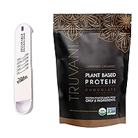 Truvani Plant Based Protein Powder, 1.48 Lbs - Chocolate Protein Drink Bundle Measuring Spoon, Plant Based Protein Drink, 20g Protein per Serving, Easy Mix for Smoothies & Shakes~ [Pack of 1]