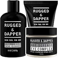 Daily Power Scrub Facial Cleanser, Age + Damage Defense Face Moisturizer and Age Defense Eye Complex